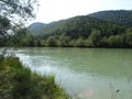 Landscape by the river Isar near valley Fleck, Bavaria Royalty Free Stock Photo