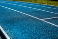 Lanes  on the track field, 1,2,3, one, two three number Royalty Free Stock Photo