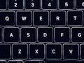 photo of laptop illuminant keyboard Royalty Free Stock Photo