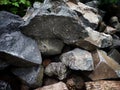 Large pile of stones for building materials Royalty Free Stock Photo