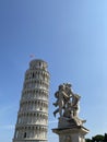 Photo Leaning Tower of Pisa in Italy without people Royalty Free Stock Photo