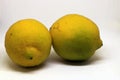 Photo of lemons over a white background