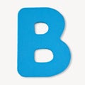 Photo of letter B uppercase alphabet plastic on white background. Royalty Free Stock Photo