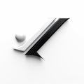 Futuristic Black And White Letter L Corner Design Element