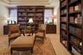 Portrait of Library in luxury home Royalty Free Stock Photo