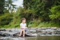 Photo of little boy fishing Royalty Free Stock Photo