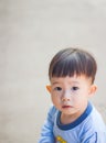 Photo of little boy looking at camera. Royalty Free Stock Photo