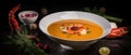 The photo of the Lobster bisque Royalty Free Stock Photo