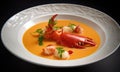 The photo of the Lobster bisque Royalty Free Stock Photo