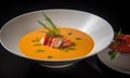 The photo of the Lobster bisque Royalty Free Stock Photo