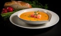 The photo of the Lobster bisque Royalty Free Stock Photo