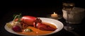 The photo of the Lobster bisque Royalty Free Stock Photo