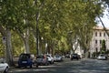 Street Lungotevere de` Cenci in the center of Rome Royalty Free Stock Photo