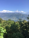 Machhapuchre (Fish tail) Mountain and Phewa lake Royalty Free Stock Photo