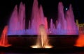 Colorful Magic Fountain at Night