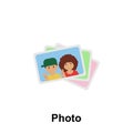 photo, male, female color icon. Element of friendship icon. Premium quality graphic design icon. Signs and symbols collection icon