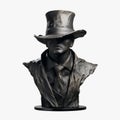 Elegant Top Hat Statue On Transparent Background Royalty Free Stock Photo