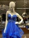 Mannequin With a Blue Dress Royalty Free Stock Photo