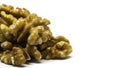 Photo of many walnuts isolated on white background Royalty Free Stock Photo