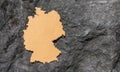 Map of Germany on stone surface Royalty Free Stock Photo