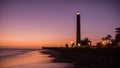 Photo of Maspalomas lighthouse located on the island of Gran Canaria, Spain Royalty Free Stock Photo
