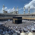 Photo of Mecca, Kaaba the holiest site of Islam, Generative AI