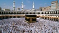 Photo of Mecca, Kaaba the holiest site of Islam, Generative AI