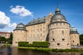 Photo of the medieval castle in a sunny summer day in the center of Ãârebro Sweden. Royalty Free Stock Photo