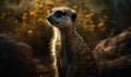 Photo of meerkat scene features the curious creature perched atop a rocky outcropping its sharp eyes scanning the horizon for