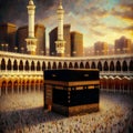 Photo mekkah Kabah Hajj Muslims Eid Aladha ai generator Royalty Free Stock Photo