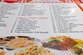 Photo menu of Indian beach restaurant in Malaysia