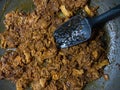 Cooking Chilorio in a Nonstick Pan