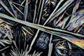Colorful micro crystals in polarized light Royalty Free Stock Photo