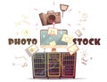 Photo Microstock Industry Concept Retro Illustration