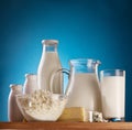 Photo of milk products. Royalty Free Stock Photo