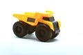 Photo of a miniature dump truck as a tool to introduce transportation equipment to children at school