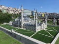 Miniature model of Sultanahmet Mosque in Miniaturk park, Istanbul Royalty Free Stock Photo