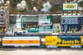 Photo of a miniature town holiday decorations diner