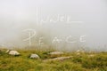 Inner Peace Handwriting Quote In A dreamy Landscape Royalty Free Stock Photo