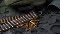 Photo of 5.56mm ammunition, rifle ammunition in magazines