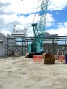 Photo of a Mobile Crane With Outriggers in Construction Site in Invercargill New Zealand Royalty Free Stock Photo