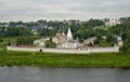 Photo of the monastery, taken from the opposite Bank of the river Royalty Free Stock Photo