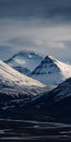 Snow-covered Mountains In Topcor 58mm F14 Style A Captivating Native American Art