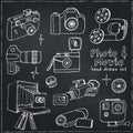 Photo and movie hobby cameras. Royalty Free Stock Photo