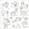 Photo and movie hobby cameras. Royalty Free Stock Photo