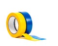 Photo multi colored insulating tapes on a white background Royalty Free Stock Photo