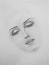 Photo of my own work - pencil draving fine art - woman`s face Royalty Free Stock Photo