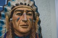 Photo of a Native American or American Indian Indigenous people of the America. American Indian man Statue Royalty Free Stock Photo