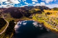 Photo of the natural Prokosko lake taken by drone