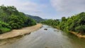 This is a photo of the natural scenery of the Cisadea River which is located in the Indonesian Sindangbarang sub-district